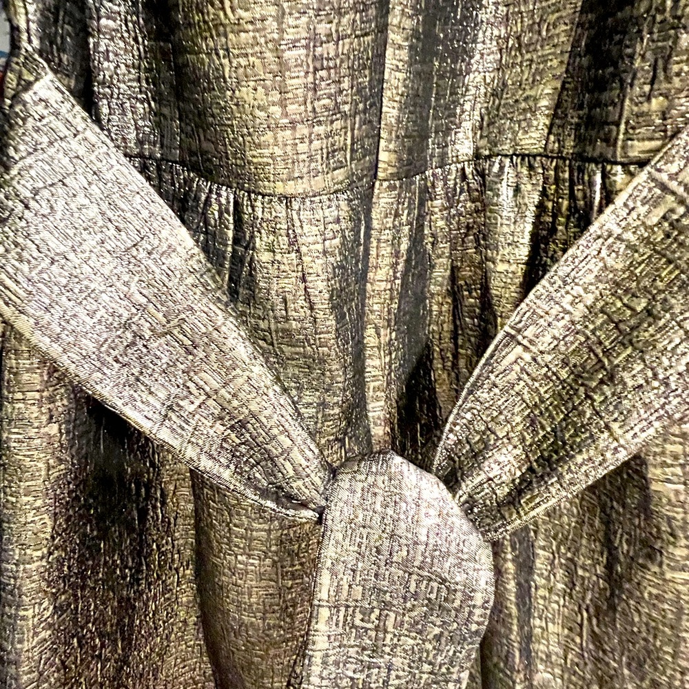 Anthropologie Gold Cocktail dress